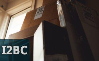 boxes leaning on cardboard box